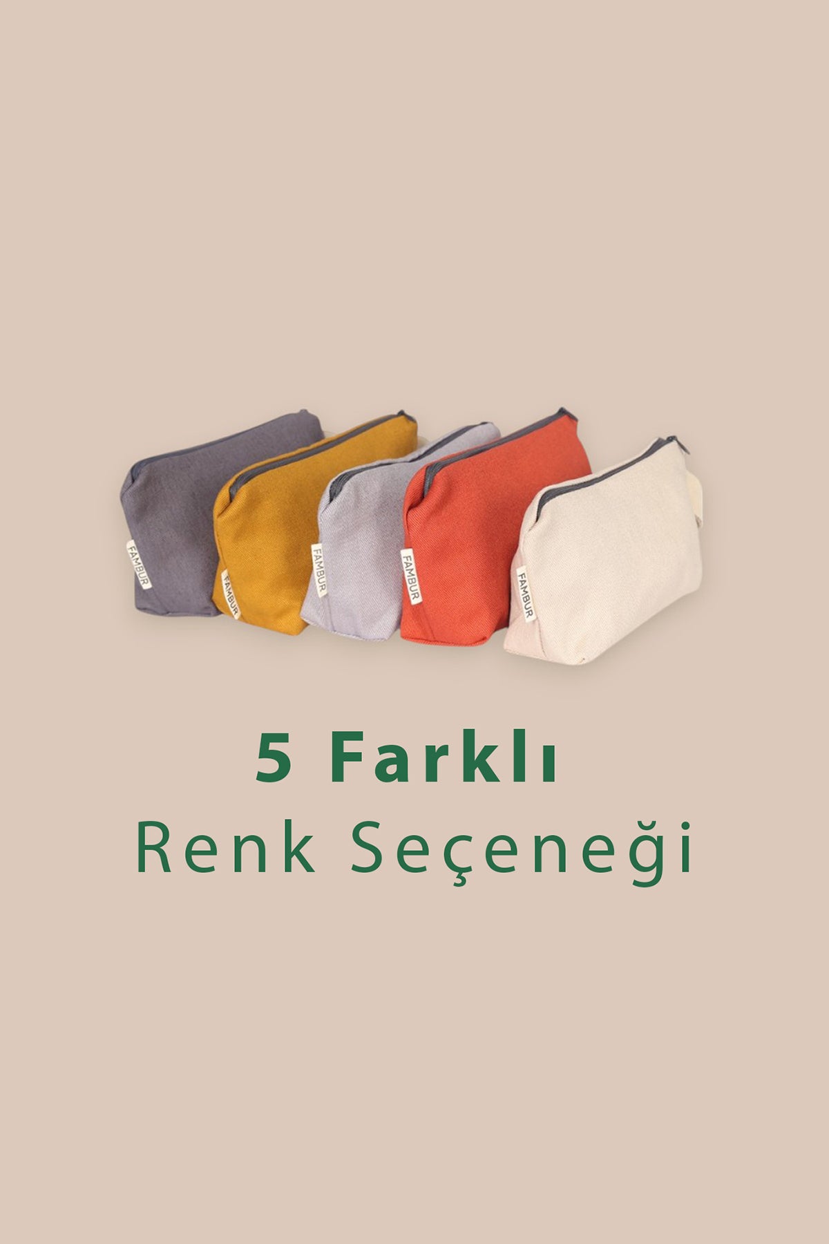 Mahfaza Organizer Kalemlik/Makyaj Çantası - Gri