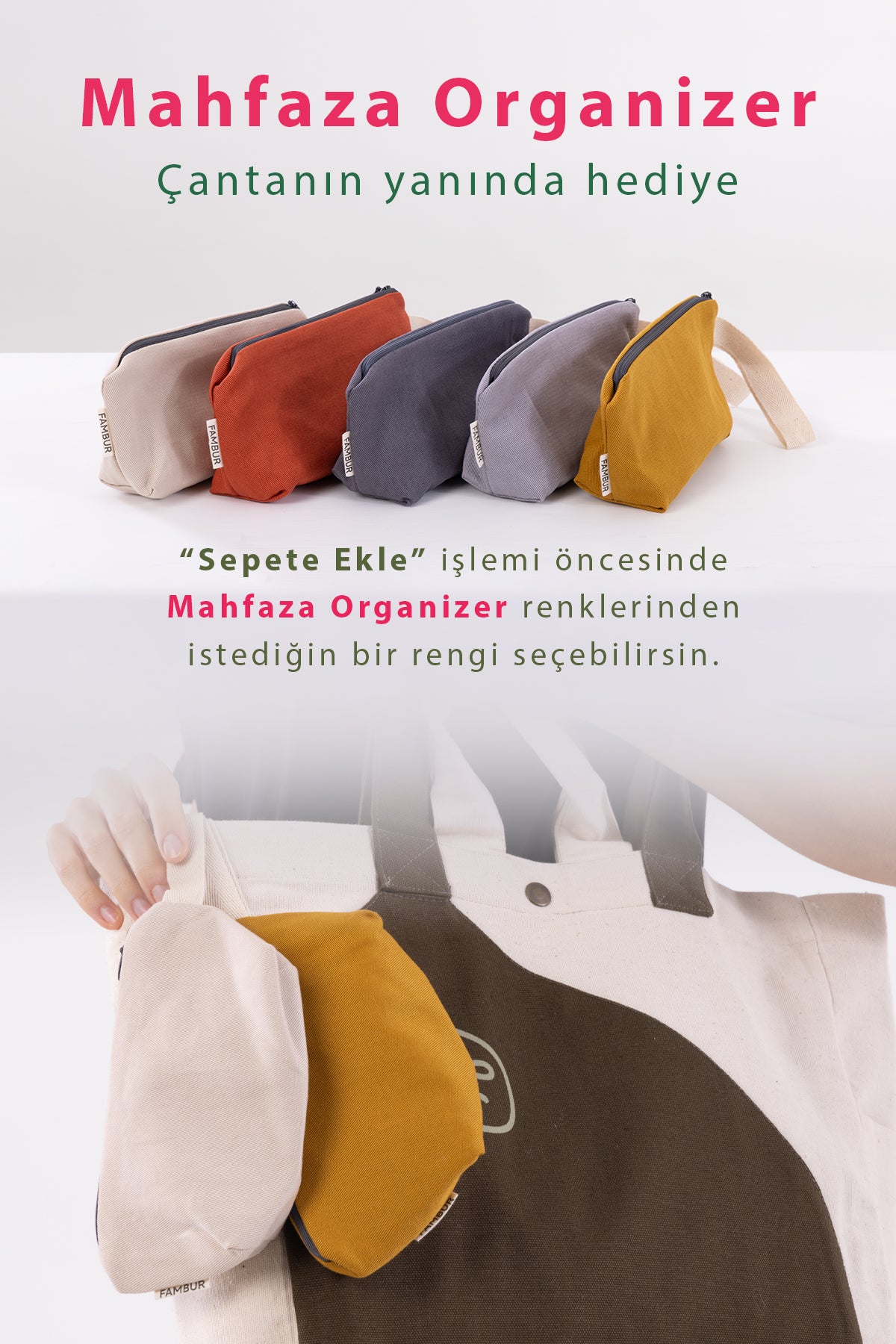 Segment Kanvas Çanta - Yeşil