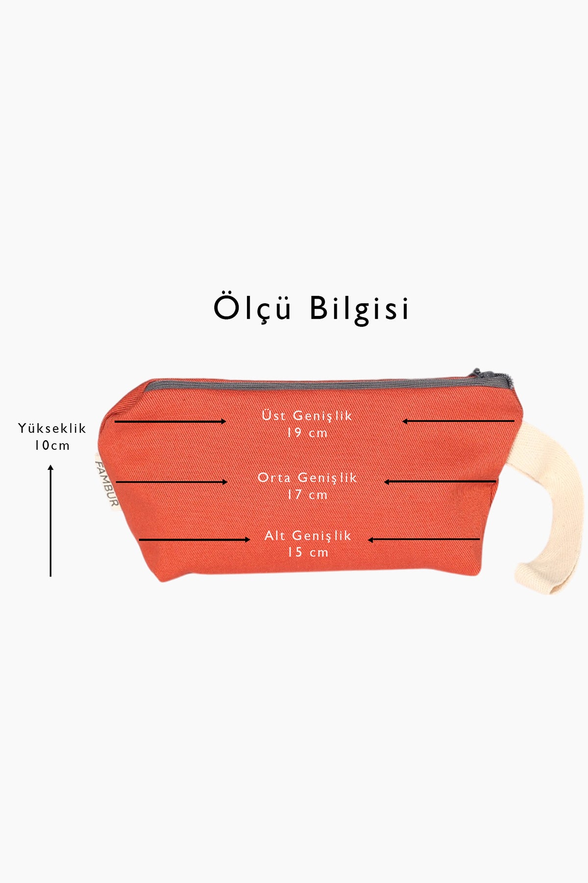 Mahfaza Organizer Kalemlik/Makyaj Çantası - Gri