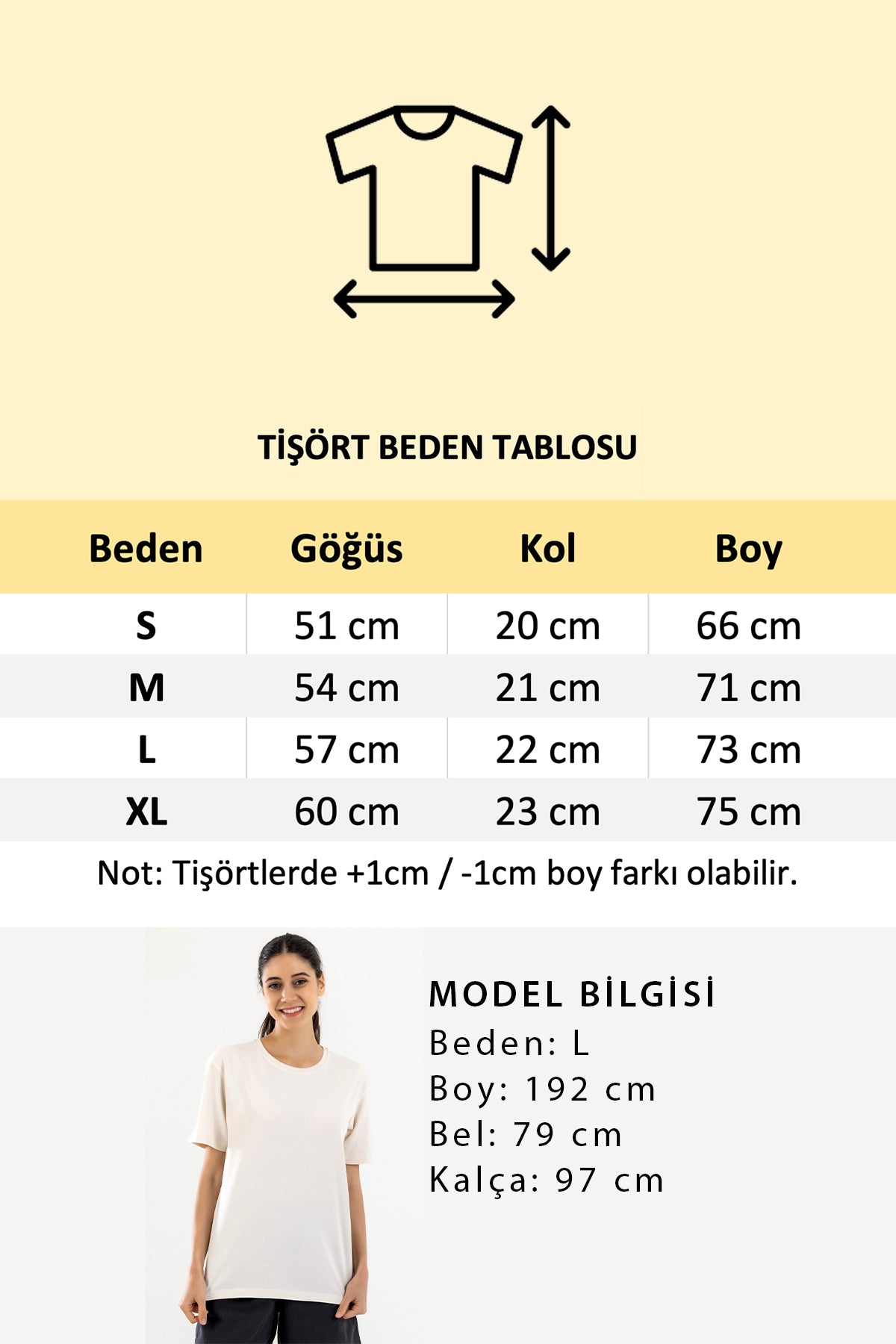 Bisiklet Yaka Kadın Basic Tişört - Krem