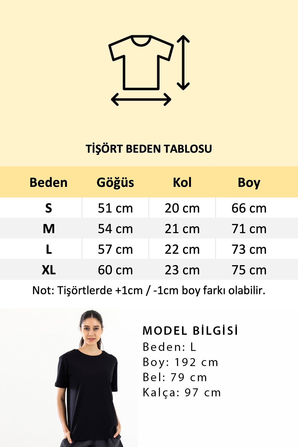 Bisiklet Yaka Kadın Basic Tişört - Siyah