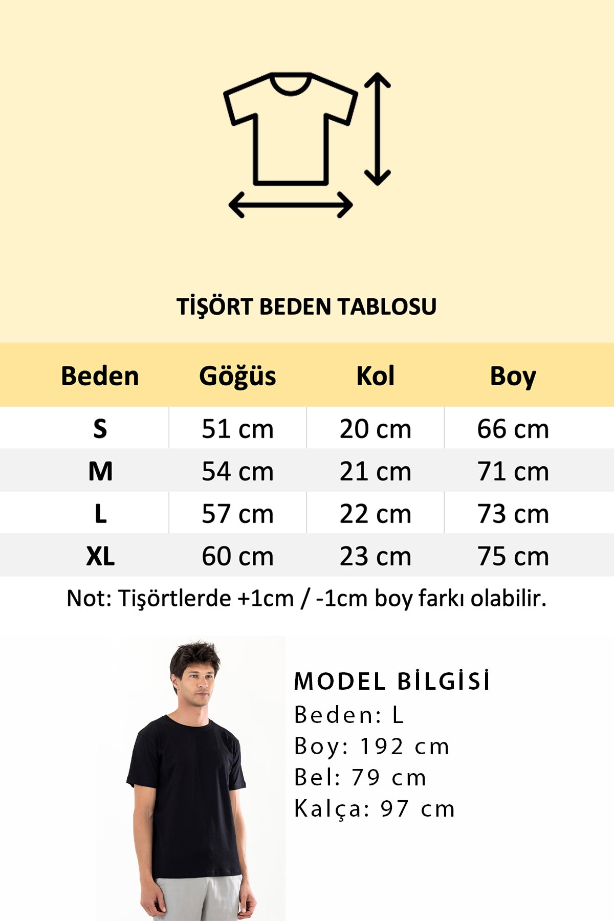 Bisiklet Yaka Erkek Basic Tişört - Siyah